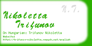 nikoletta trifunov business card